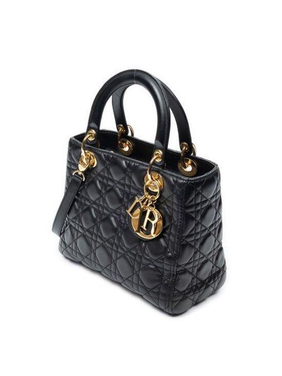 Dior Lady Dior Zip Black Canada Lambskin Leather Handbag main image 7